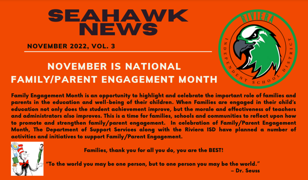 November is National Family/Parent Engagement Month