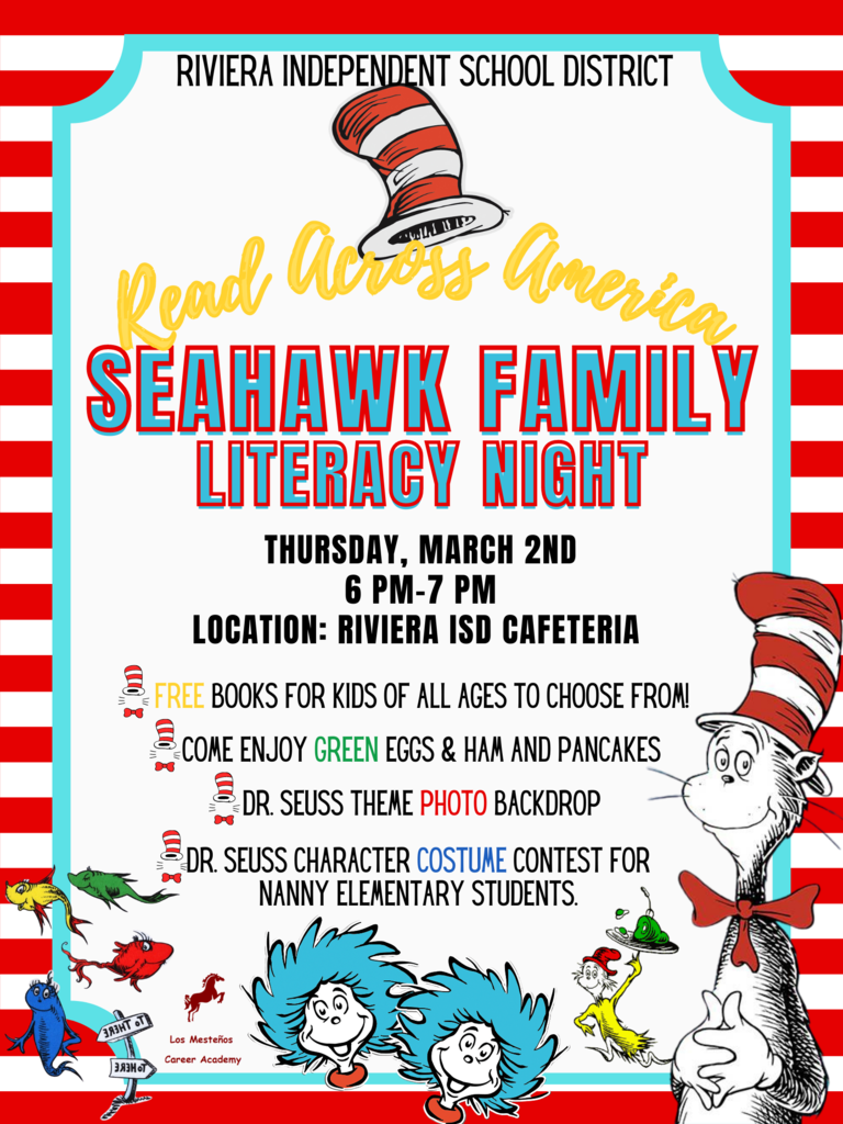 "Read Across America", Seahawk Family Literacy Night